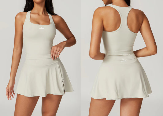Cream 2 piece Skort set