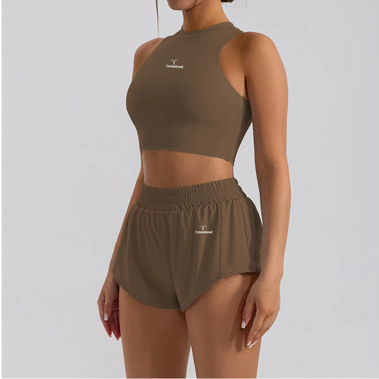 Chocolate 2 piece short set