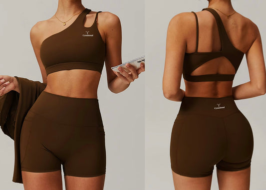 Chocolate 2 piece half sleeve short set